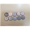 Image 2 : Lot of 10 silver Canada 10 cents