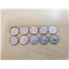 Image 1 : Lot of 10 silver Canada 10 cents