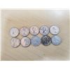 Image 2 : Lot of 10 silver Canada 10 cents