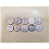 Image 2 : Lot of 10 silver Canada 10 cents