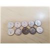 Image 2 : Lot of 10 silver Canada 10 cents