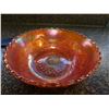 Image 3 : IRRIDESCENT DIAMOND STARBURST SCALLOP MARIGOLD CARNIVAL GLASS