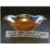 Image 2 : AMBER STARBURST 3 LEGGED CANDY DISH CARNIVAL GLASS