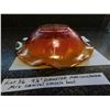 Image 3 : 9 ½” DIAMETER MARIGOLD-AMBER CARNIVAL GLASS CONSOLE BOWL
