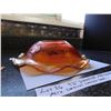 Image 5 : 9 ½” DIAMETER MARIGOLD-AMBER CARNIVAL GLASS CONSOLE BOWL