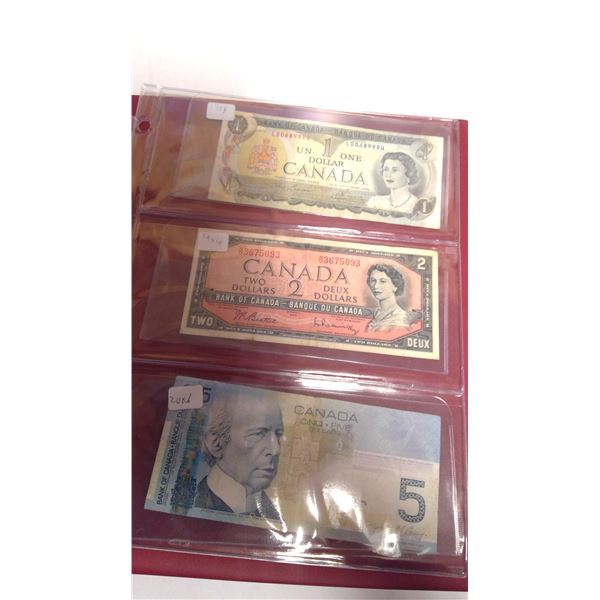 $1-$50 Bank of Canada Notes (1973, 1954, 2006, 1989, 1969, 1975)