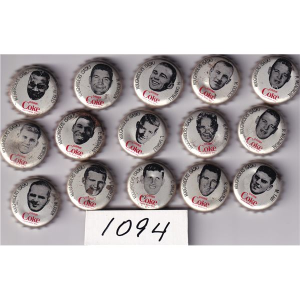 Rare 1964 15 CFL Saskatchewan Roughriders Coke Caps inc George Reed