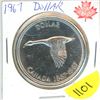 Image 1 : 1967 Silver dollar 80% silver (1867-1967) unc