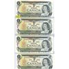 Image 1 : 1973; 4 of sequential one dollar bills, Brow-Bouey (SN BFA8892993-BFA8892996)