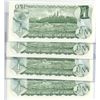 Image 2 : 1973; 4 of sequential one dollar bills, Brow-Bouey (SN BFA8892993-BFA8892996)