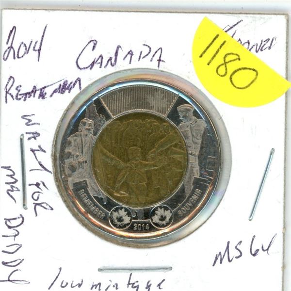 2014; Wait For Me Daddy Toonie; MS-64, Low mintage