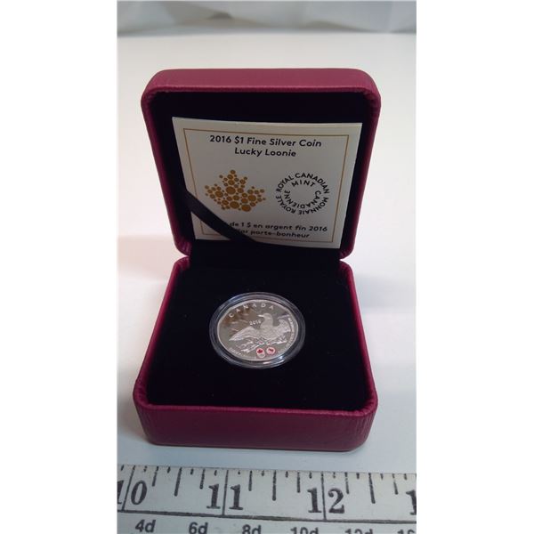 2016 $1 Fine Silver Coin - Lucky Loonie