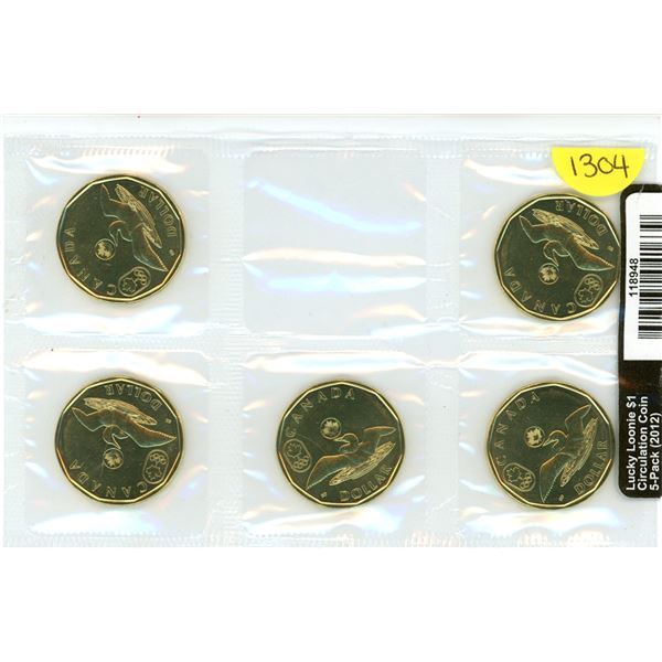 2012 Lucky Loonie -5 pack