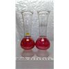 Image 1 : 2 Red matching vases
