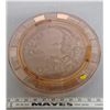 Image 2 : Decorative centerpiece plate (Pink depression glass)