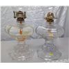 Image 2 : 2 Large matching coal oil lamp