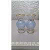 Image 2 : 2 Blue matching flower vases