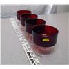 Image 1 : (4) Stemmed red glasses 4ounce