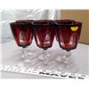 Image 1 : (6) Stemmed red wine glasses 4ounce
