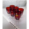 Image 2 : (6) Stemmed red wine glasses 4ounce