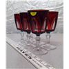 Image 3 : (6) Stemmed red wine glasses 4ounce