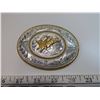 Image 1 : Bull Riding Belt Buckle Stamped "Justin Silver" - Mexico