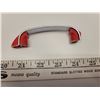 Image 4 : 8 Red, 2 black plastic and chrome Art Deco cupboard pulls