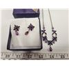 Image 2 : Purple Avon necklace and earring set