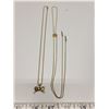 Image 1 : 2 gold colored necklaces one bolo style