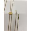 Image 3 : 2 gold colored necklaces one bolo style