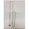 Image 4 : 2 gold colored necklaces one bolo style