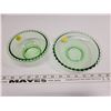 Image 1 : 2 green glass bowls