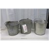 Image 1 : 3 Galvanized Pails