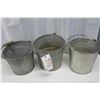 Image 2 : 3 Galvanized Pails