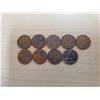 Image 1 : 9 1950's Canadian pennies