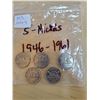 Image 1 : 5 1946-1961 nickels