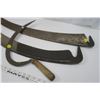 Image 3 : 3pc. Antiques - Scythe Blades (2) & Sickle