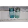 Image 4 : 2 McDonald New Perfect Coloured Fruit Jars w/ Wire Bail Lids