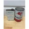 Image 2 : (2) Mobil oil tins, 1 pint and 1 qt