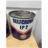 Image 3 : (2) Tins- Gulf Grease and B/A oil