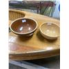 Image 1 : (2) Crocker Mixing bowls, 1 Medalta 10" + 12"