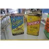 Image 3 : 2 Vintage Oil Tins - Golden Boiled Linseed Oil Saskatchewan Wheat Pool & Cuprinol Wood Preserve
