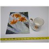 Image 1 : Prairie Lily Gold Rimmed Mug + Original Artwork 8x10