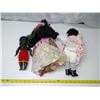 Image 2 : 3 African American Dolls, 1 Bisque + Cloth Head, 1- 1980 Hasbro, 1 Plastic