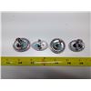 Image 2 : 4 Large Stone Rings, Onxy + Howlite – adjustable bands