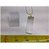 Image 2 : Gold Plated Selenite Necklace + Stone