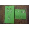 Image 1 : 3 Vintage Lapel Pins & English Stirrup Earring & Necklace Set