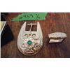 Image 2 : Western Buckle Set w/ Green Stone, Compact in Bag
