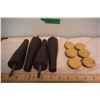 Image 1 : Set of 4 6" Furniture Legs & 6 Wood Knobs 1 3/4in.