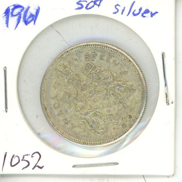 CANADA 1961  50 CENT SILVER
